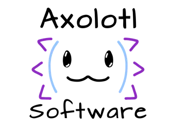 Logo de Axolotl Software - Axolote con computadora